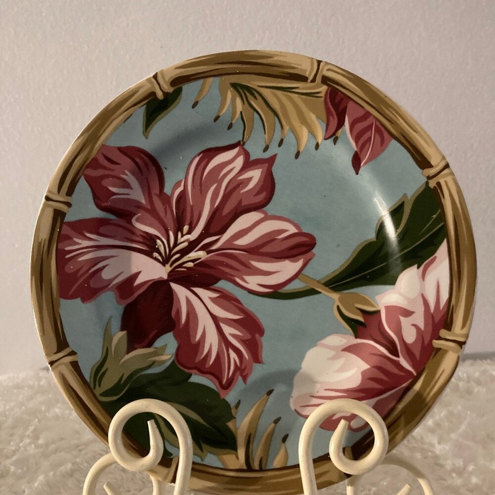 222 Fifth "Hibiscus" 8-1/4" Salad Plate